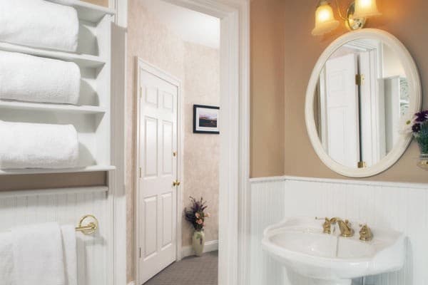 The sink in the ensuite bathroom.