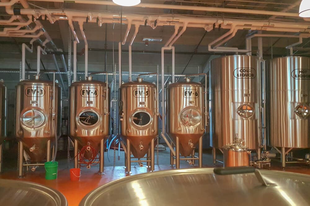 Brewing vats at Side By Each Brewing