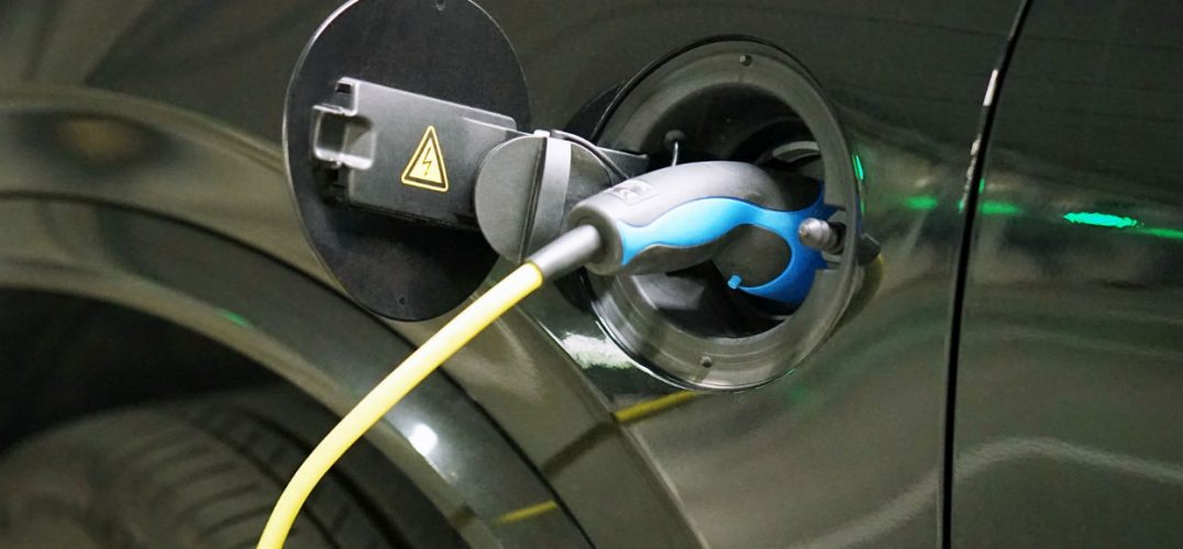 Car plugged into charger