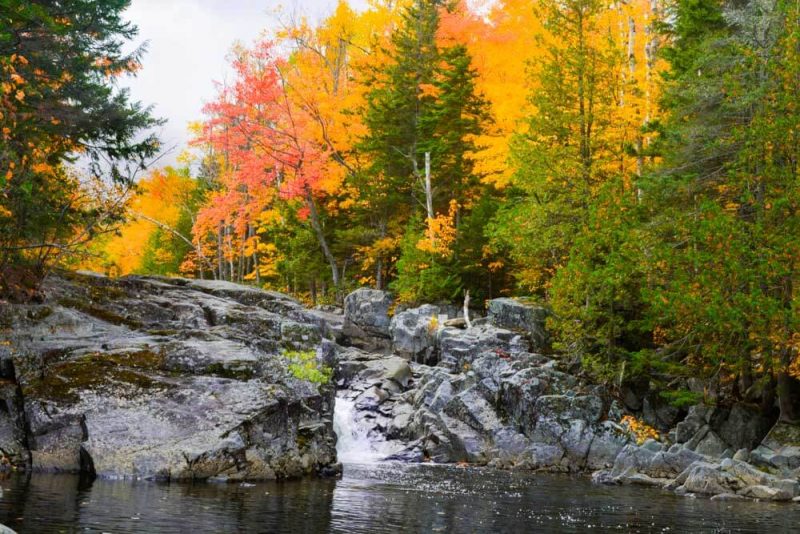 16 Beautiful Peaceful Maine Covered Bridges And Waterfalls   West Mountain Falls 800x534 