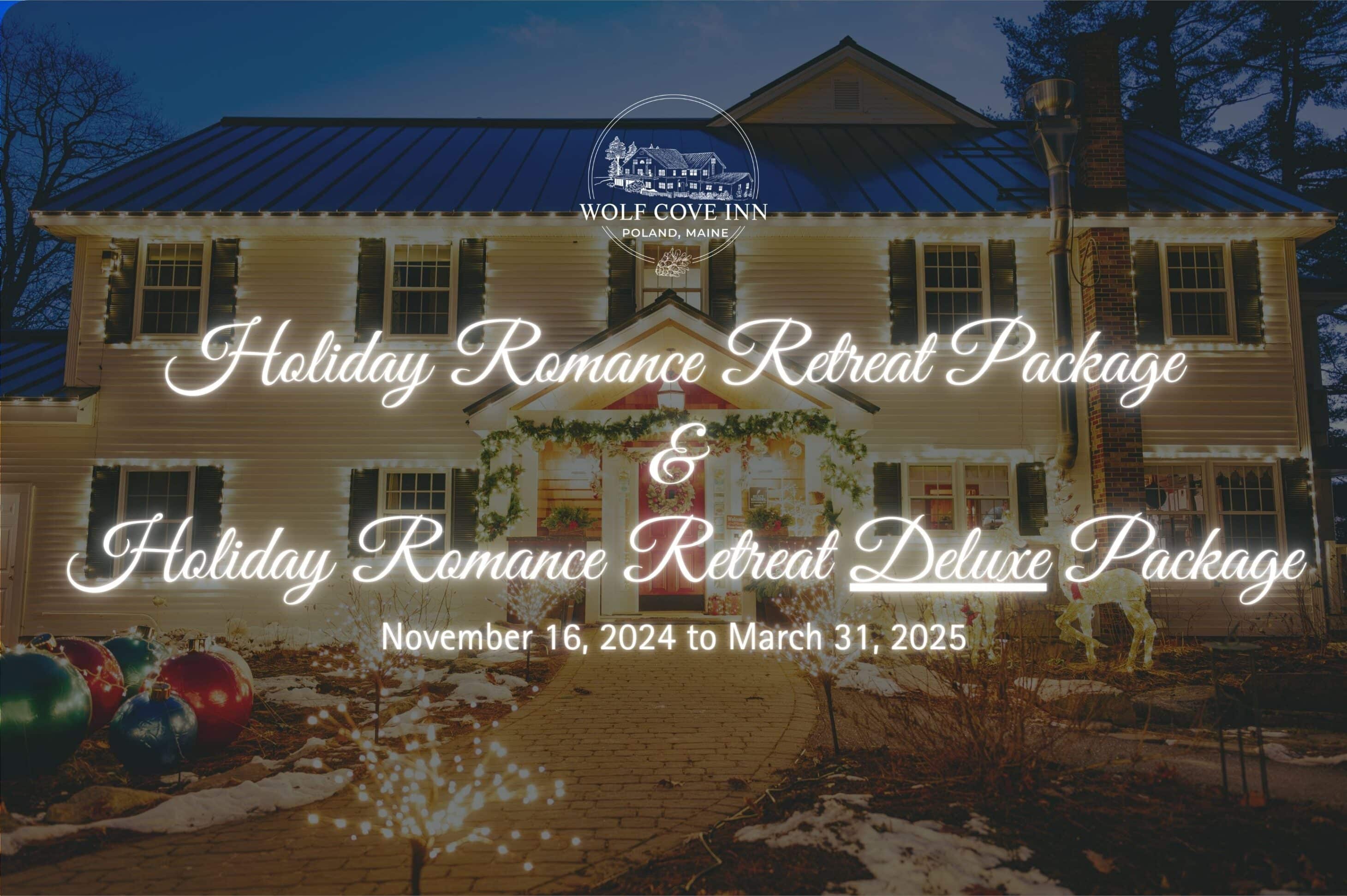 Our Holiday Romance Retreat Standard and Deluxe Package Flyer