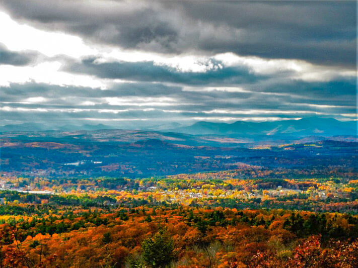 View of Foliage from Singepole Mountain, One of the Best Hikes in Maine